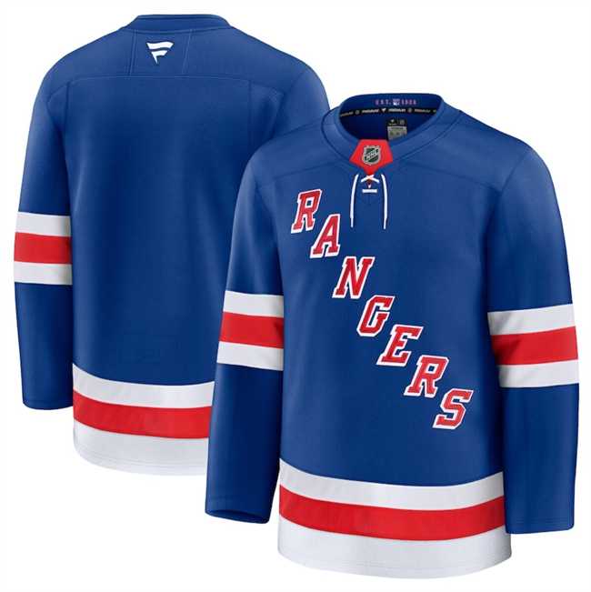 Mens New York Rangers Custom Royal 2024-25 Home Stitched Hockey Jersey